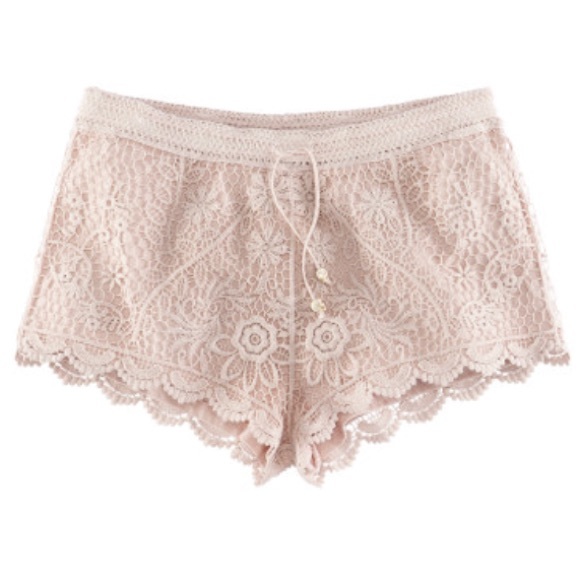 H&M Pants - H&M conscious collection crochet pink shorts